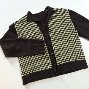 Vintage 1970s Handmade Collared Cardigan